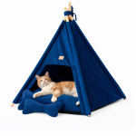 TeePee stan Golden dog 70 x 70 x 90 cm - námornícka modrá